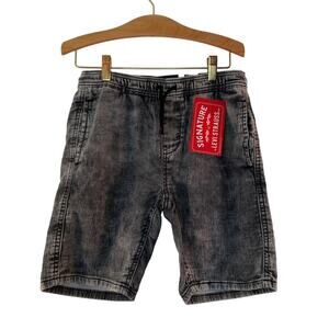 LEVI’S Boy’s Signature Black Premium Super Flex Pull On Shorts/Size: L 10-12
